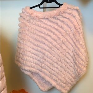 Kenneth Cole New York fur poncho